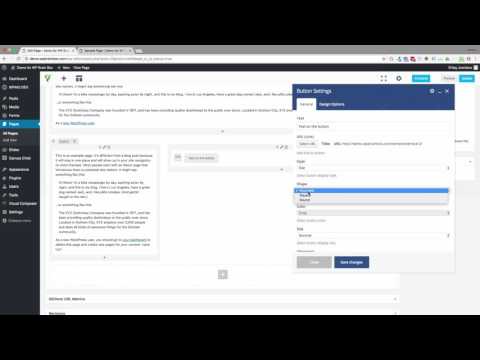 Add a button to the page with Visual Composer