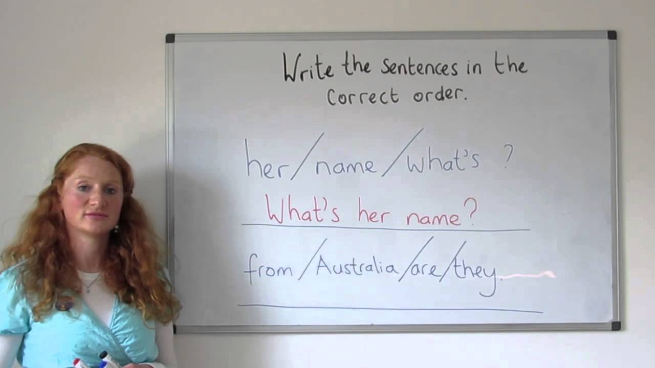 Write the sentences in the correct order