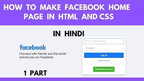 #codewithmehnaz|Design Facebook like page using html and css - tutorial (Part 1)