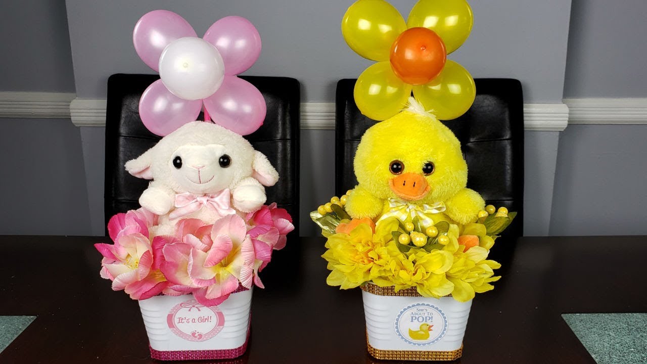 DIY baby shower centerpieces - YouTube