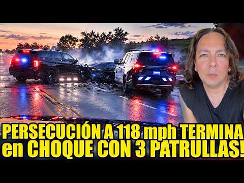 PERSECUCION A 118mph TERMINA EN CHOQUE CON 3 PATRULLAS!