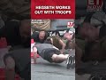 US War Secretary Pete Hegseth Takes Part In Push-Up Drill With Troops On USS Boxer #shorts #hegseth