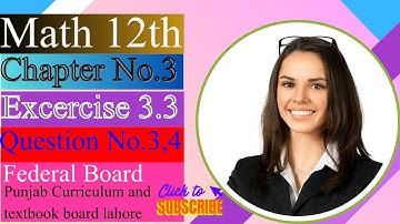 FSC Math Part 2 Chapter 3 || Exercise 3.3 Integration by Substitution || Q No.3,4