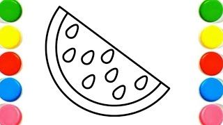 Beautiful watermelon 🍉Drawing, Painting & Coloring For Kids and Toddlers_ Child Art#drawing#coloring Beautiful watermelon 🍉Drawing, Painting & Coloring For Kids and Toddlers_ Child Art#drawing#coloring