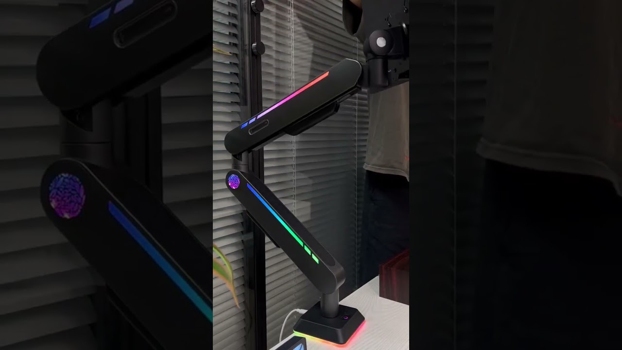 Premium RGB Mechanical Spring Monitor Arm Mount