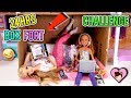 Barbie Doll  24 HOUR Overnight Challenge in Cardboard Box Fort