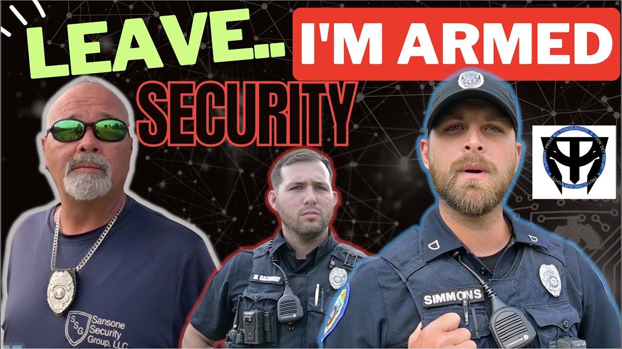 LEAVE THE SIDEWALK!..I'm ARMED security.. Church security in Tupelo, MS tries to intimidate 1A AUDIT