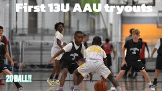 FIRST 13U AAU TRYOUTS!!! (5v5) Did i make the team ?!?