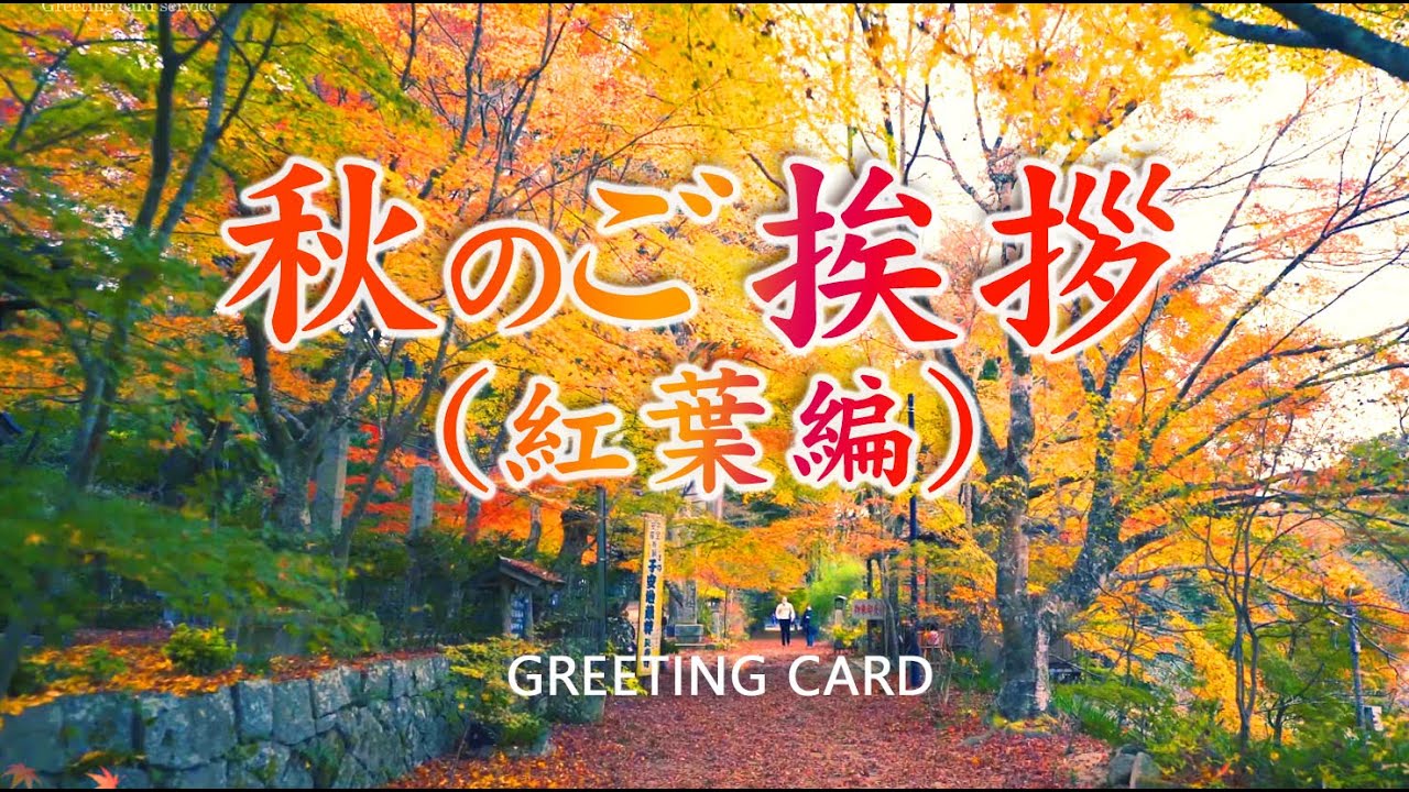 動画で伝えよう 秋のご挨拶3 紅葉 グリーティングカード Youtube