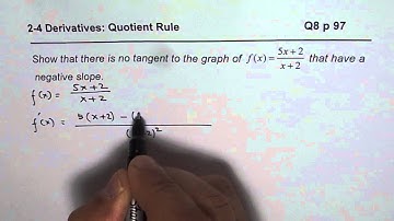 Q8 p 97 MCV4U Nelson Show that Tangents have Positive Slope
