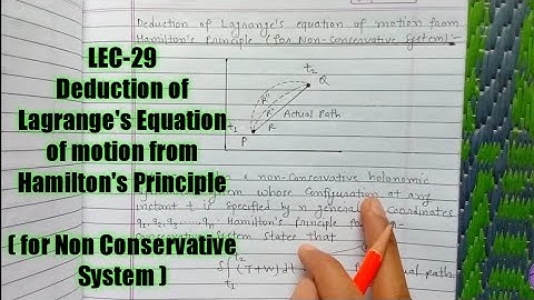 IIDeduction of Lagrange