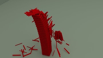 Contraption made in Blender 3d || Planks collision