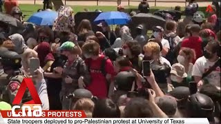 Protests, arrests flare at University of Texas in Austin