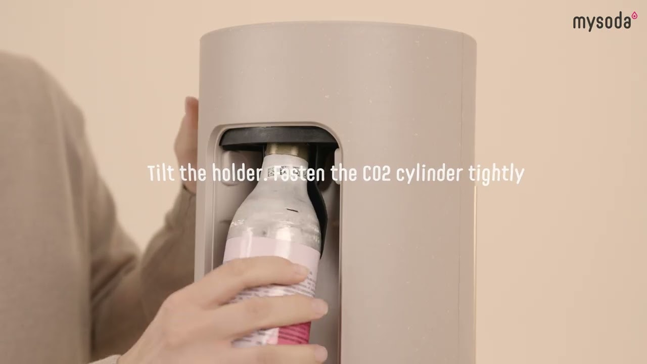 How to install a CO2 cylinder into Mysoda Glassy sparkling water