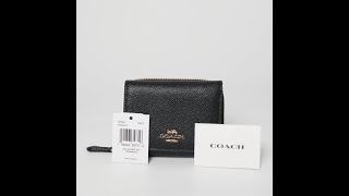 COACH Small Trifold Wallet コーチ ミニ財布 3つ折り財布 F37968 IMBLK ブラック