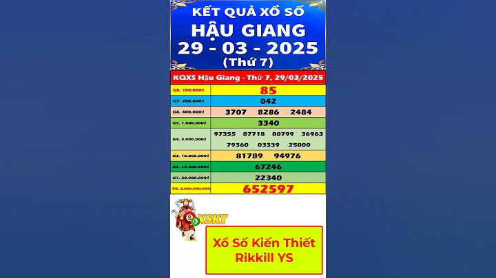 Xổ số Hậu Giang ngày 29 tháng 3 | XSHG - KQXSHG - SXHG | Xổ số kiến thiết Hậu Giang hôm nay #shorts