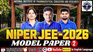 NIPER JEE 2026 Model Paper-2 | Most Expected Questions & Live Exam Practice 🚀 #gdcenglish