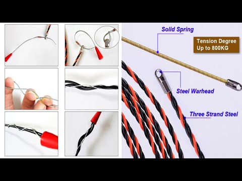 Electrician Wire Threading Device Binders Kit Cable Guider Puller Wiring Installation