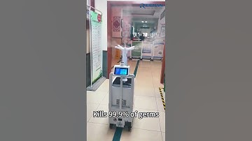 A disinfection robot The robot independently completes daily patrol and disinfection tasks