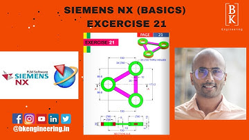 Siemens NX Basic Exercise 21 | Part Modelling | Mechanical Engineering | BK Engineering