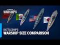 Warship Size Comparison: Battleships in World of Warships