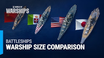 Warship Size Comparison: Battleships in World of Warships