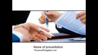 Negotiation In Progress PowerPoint Template by PoweredTemplate.com