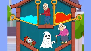 Rescue Granny New Gameplay Walkthrough All Level | Pull The Pin Mobile Game screenshot 3