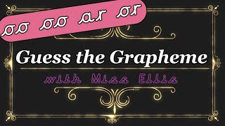 GUESS the Grapheme | oo oo ar or | Phase 3 Phonics Game | Miss Ellis 💜 #phase3phonics