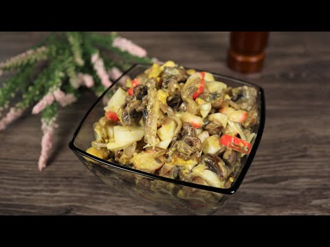 Салат с жареными крабовыми палочками, ВКУСНЕЕ и НЕЖНЕЕ чем с нежареными