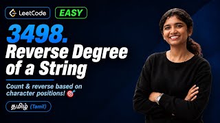 LeetCode 3498 – Reverse Degree of a String | Daily Challenge | Best Solution Tamil | DSA Interviews