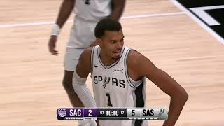 WEMBY ISN’T HUMAN 👽🤯 Backboard Lob to Himself for the DUNK!