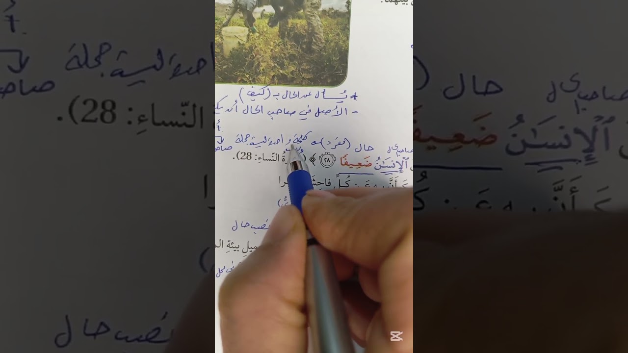 اللغة العربية الصف العاشر .. شرح درس الحال