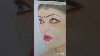 Aishwarya Rai Drawing with Normal colourpencil colouring#drawing #shortsyoutube #art #realistic