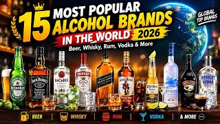 15 Most Popular Alcohol Brands in the World 2026 | Beer, Whisky, Rum, Vodka & More