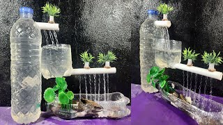 Tabletop Waterfall Fountain Make Easy at Home From Plastic Bottle