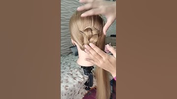 Easy Franch Bun🌸💙#easy  #bun #wedding #hairstyles #hair #elegant#hairstyles  #viral #shortvideo