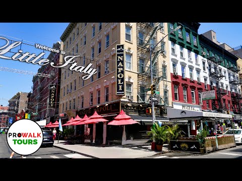 New York City's Little Italy & Chinatown Walking Tour - 4K60fps with Captions