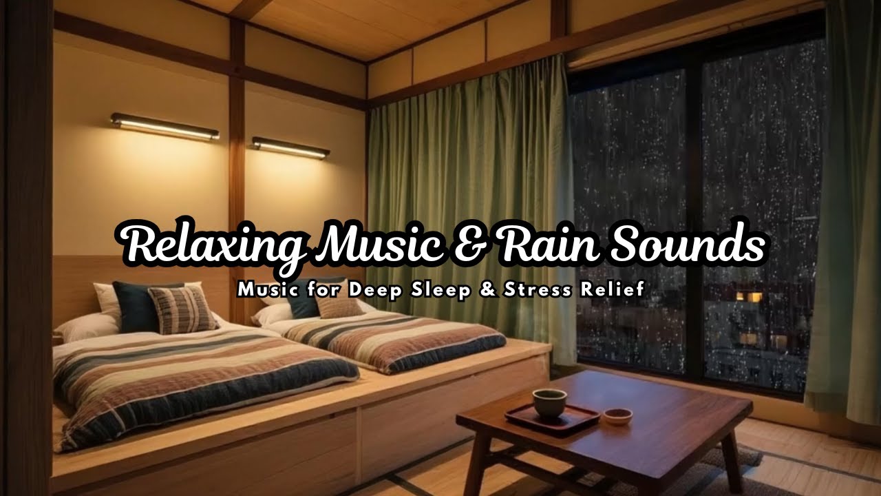 Relaxing Sleep Music with Soothing Piano & Rain Sounds | Healing of Stress, Anxiety and Depressive