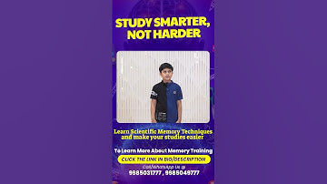 Study Smarter, Not Harder |  #memorytraining #squadronleaderjayasimha  #memorymastery #education