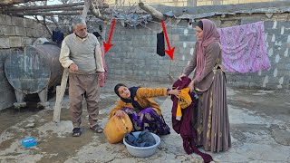 Grandfather plans to harass Pourya's second wife to leave the house.