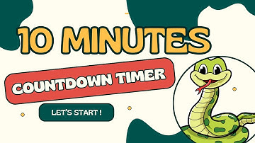 SNAKE COUNTDOWN ! 10:00 🐍 Snake  timer from 10 minutes to zero in minutes and seconds / 600"
