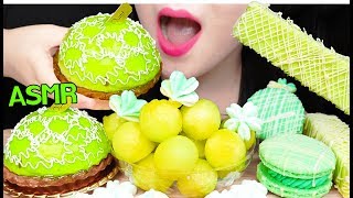 ASMR MELON BALLS, ICE CREAM, CAKE, MACARON 메론 아이스크림, 멜론 케이크 타르트, 메론 마카롱 먹방EATING SOUNDS