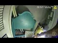 Bodycam captures suspect hiding in AC unit