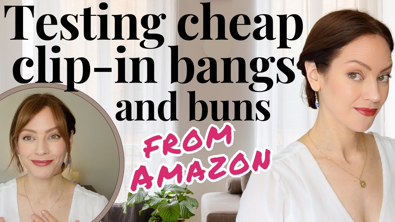 No commitment bangs and cheap clip in hair pieces from Amazon for your short hairstyle