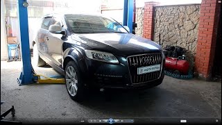 Всё под капотом в масле поиск и устранение течи масла на АУДИ Q7 2006 AUDI Q7 3,0 дизель