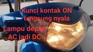 Changing Mio headlights from AC to DC ‼️ ignition key ON immediately lights up