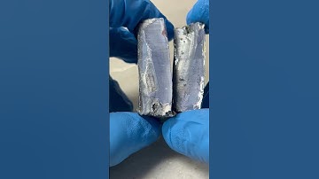 Potassium metal is soft, squishy, but reactive and fun to cut!