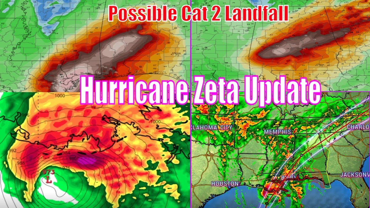 Cat 2 Hurricane Landfall? Hurricane Zeta Update & NEW Impact Forecast