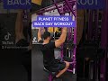FULL PLANET FITNESS BACK WORKOUT image
